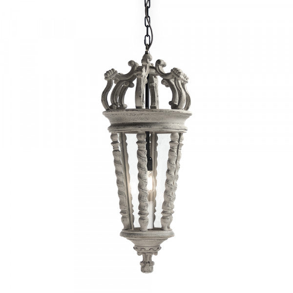 Zentique Etore Hanging Light Distressed Light Grey