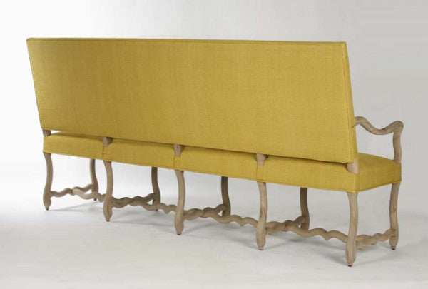 Zentique Veronike Bench Yellow Raw Silk