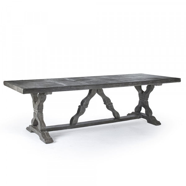 Zentique Lucie Dining Table Distressed Grey
