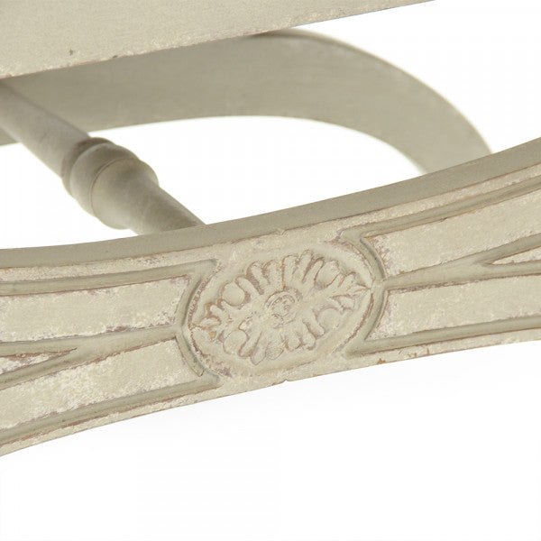 Zentique Beatrice Bench Off White Linen