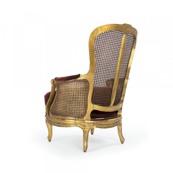 Zentique Aida Club Chair Red Wine Velvet