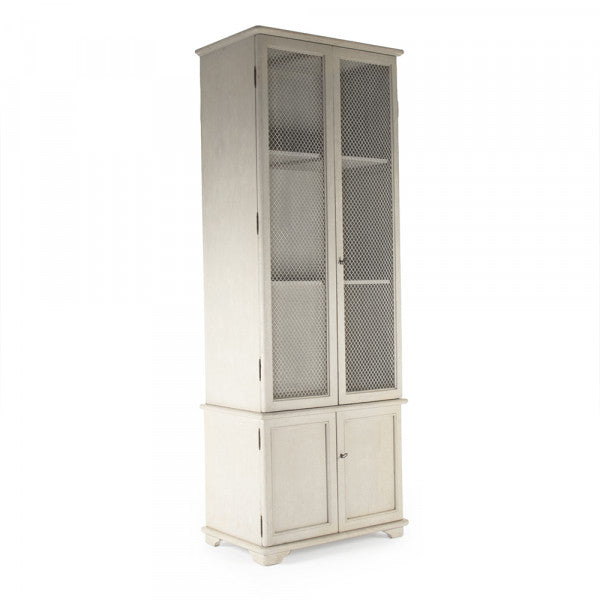 Zentique Chaline Cabinet Distressed Taupe