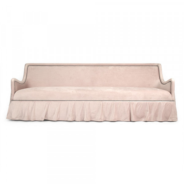 Zentique Audrey Sofa Light Pink Velvet