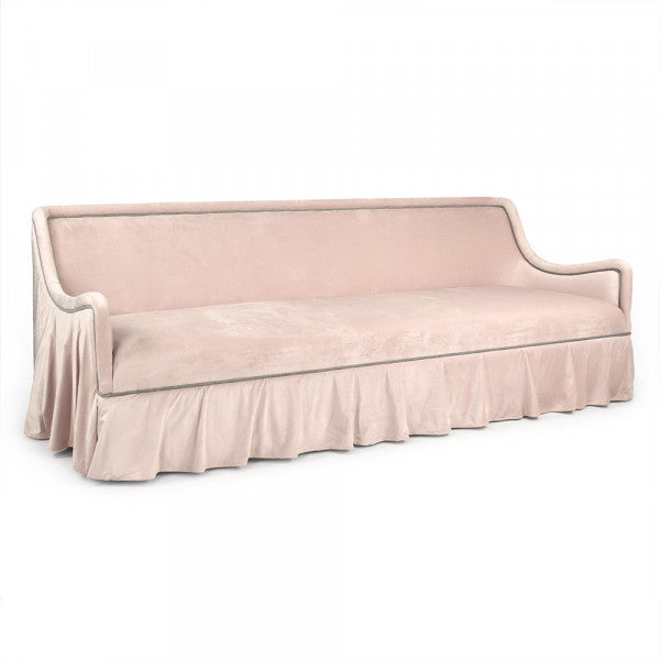 Zentique Audrey Sofa Light Pink Velvet