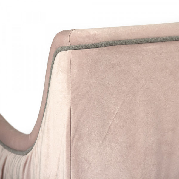 Zentique Audrey Sofa Light Pink Velvet