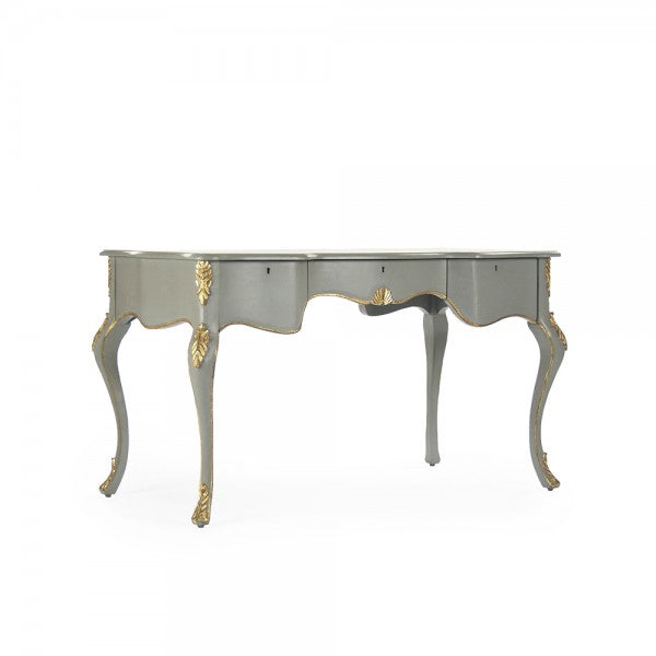 Zentique Bay Desk Grey/Green/Gold