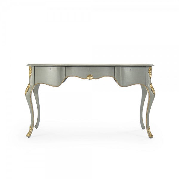 Zentique Bay Desk Grey/Green/Gold