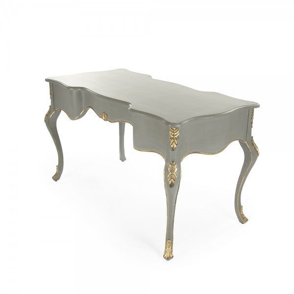 Zentique Bay Desk Grey/Green/Gold