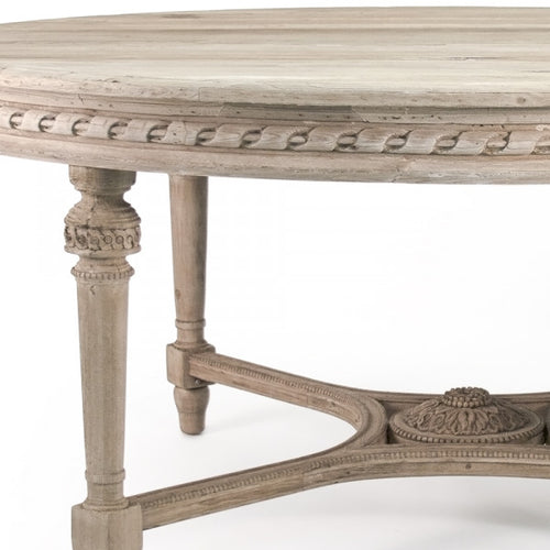 Zentique Houston Dining Table Dry Natural Elm