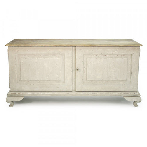 Zentique Hudson Buffet Natural Top, Distressed Taupe Base