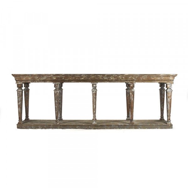 Zentique Colin Console Distressed Umber Brown
