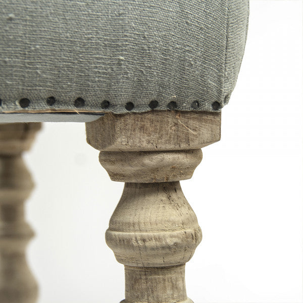 Zentique Giselle Bar Stool Dry Natural Birch, Seafoam Green Raw Silk