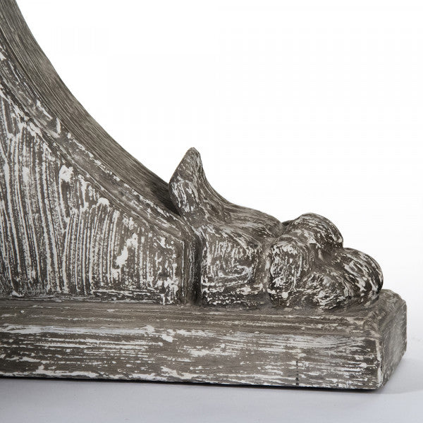 Zentique Terrell Dining Table Weathered Top, Distressed Grey Washed Based