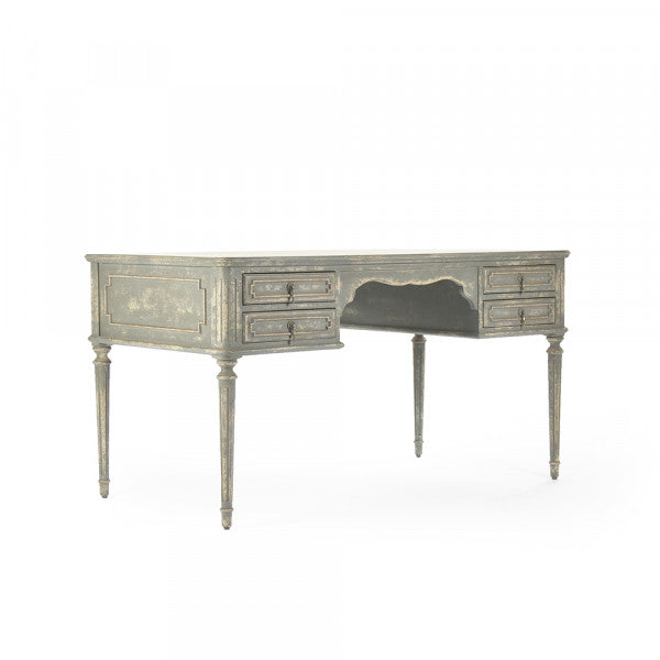 Zentique Canning Desk Distressed Grey/Cream