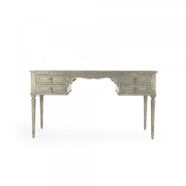 Zentique Canning Desk Distressed Grey/Cream