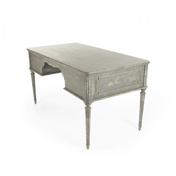 Zentique Canning Desk Distressed Grey/Cream