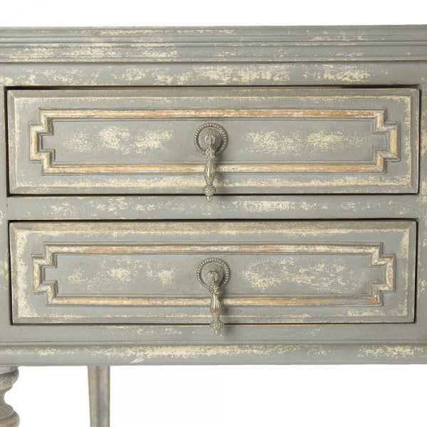 Zentique Canning Desk Distressed Grey/Cream