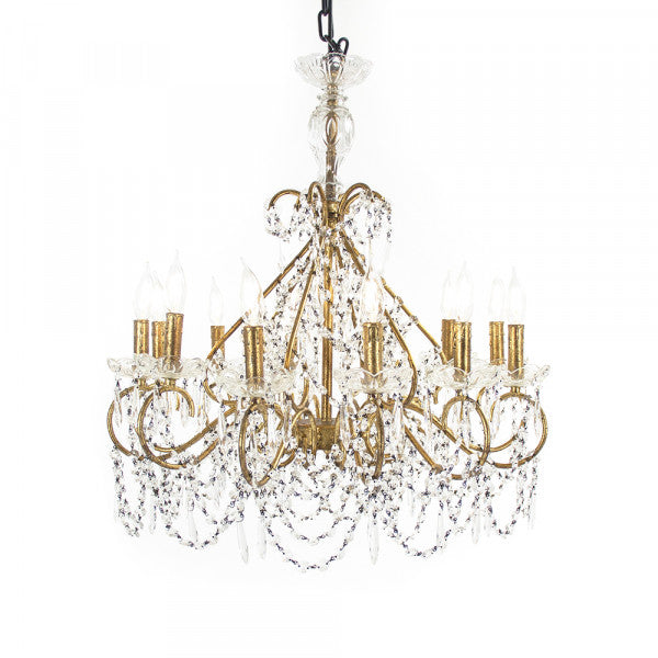 Zentique Fauna Chandelier Golf Leaf