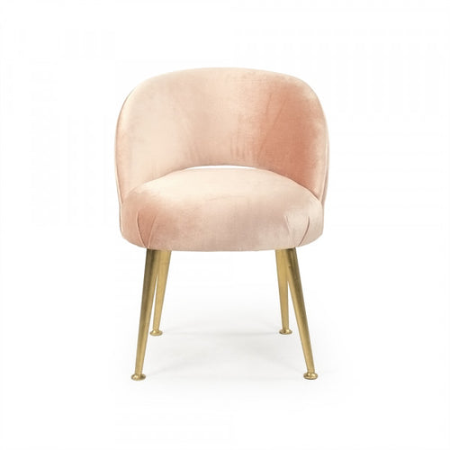 Zentique Selene Chair in Pink and Gold