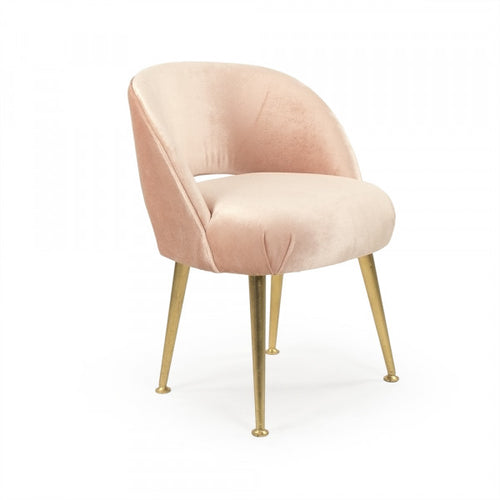 Zentique Selene Chair in Pink and Gold