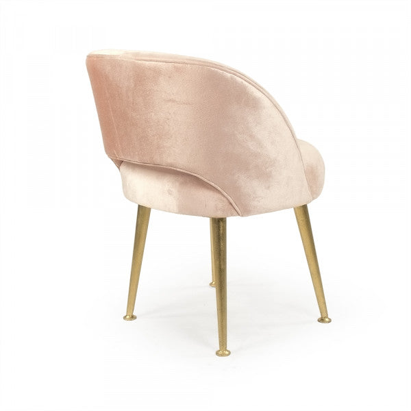 Zentique Selene Chair in Pink and Gold