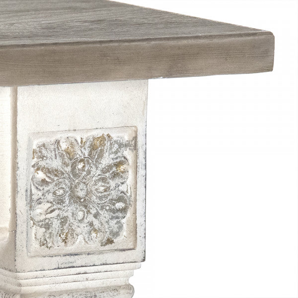 Zentique San Francisco Dining Table, White Top & Natural Base