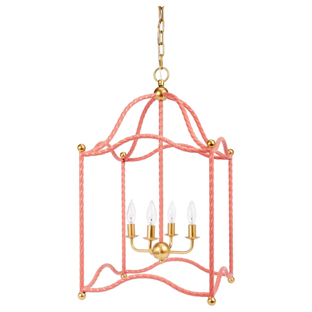 Pink and Gold Maggie Lantern Chandelier