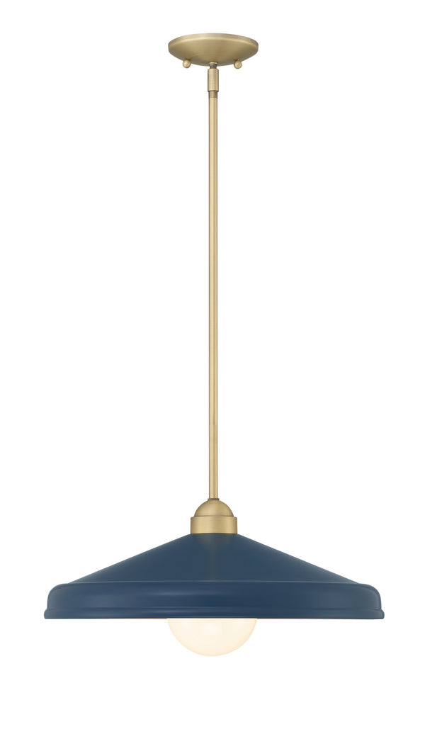 Lumanity Brooks Matte Navy 18" Adjustable Barn Light Pendant