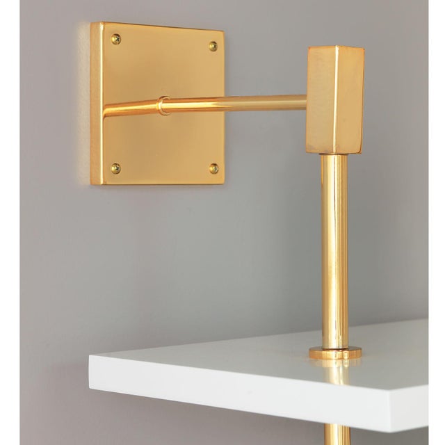 Marais 3-Tier White and Gold Shelf by Port 68