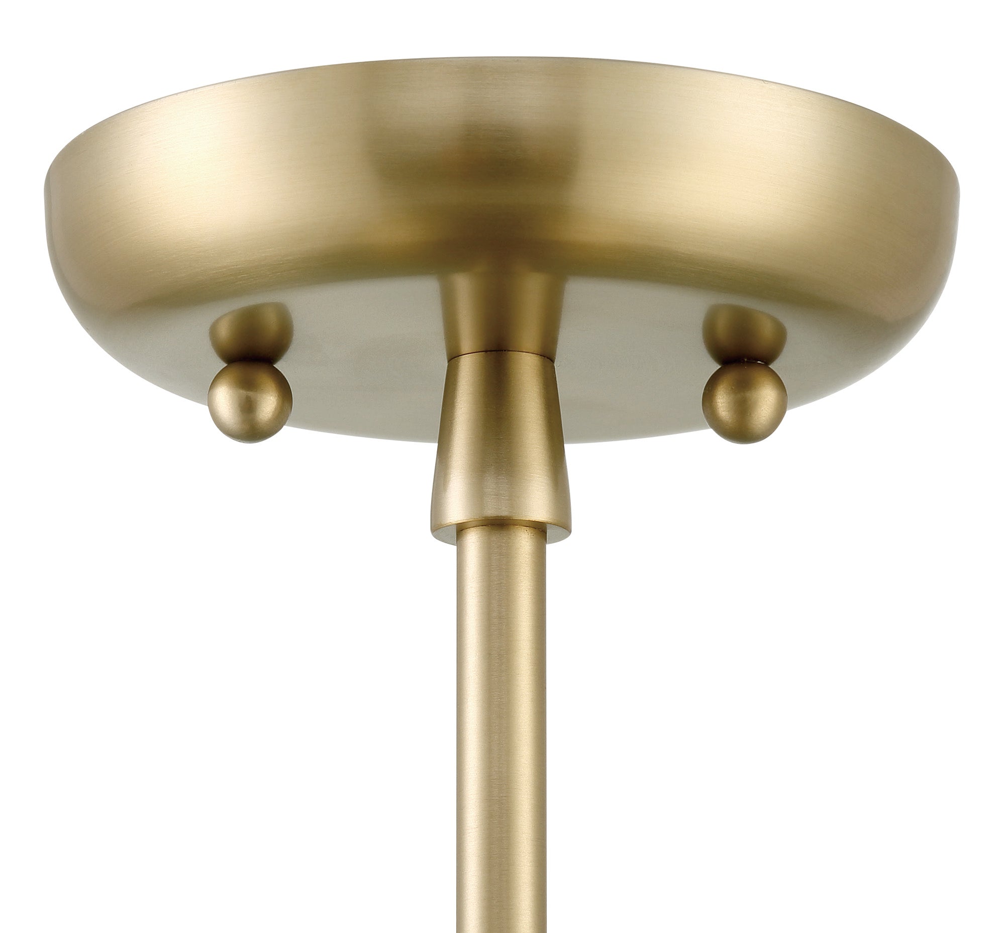 Lumanity Lincoln Tapered Metal 11" Antique Brass Semi Flush Mount Ceiling Light