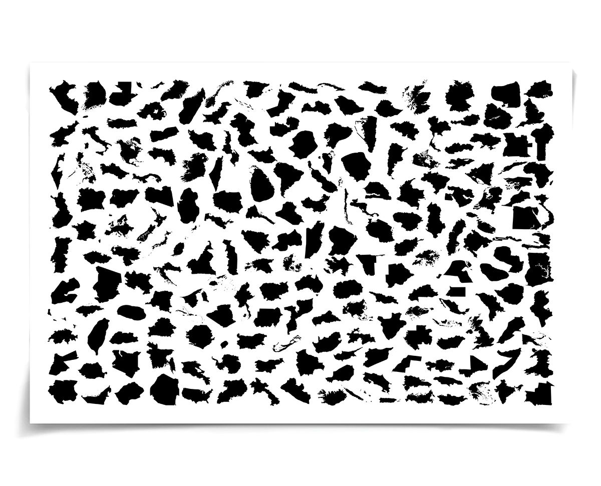 Natural Curiosities Modern World Black and White Art Print