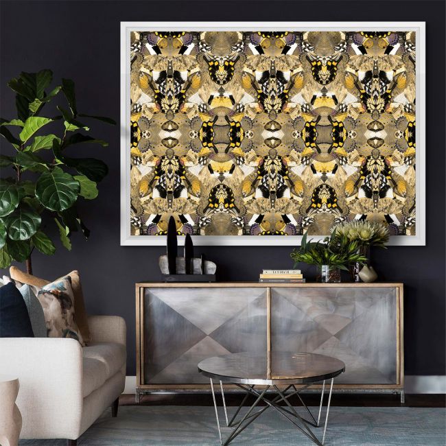 Morpho Yellow Butterfly Wing Art by Natural Curiosities