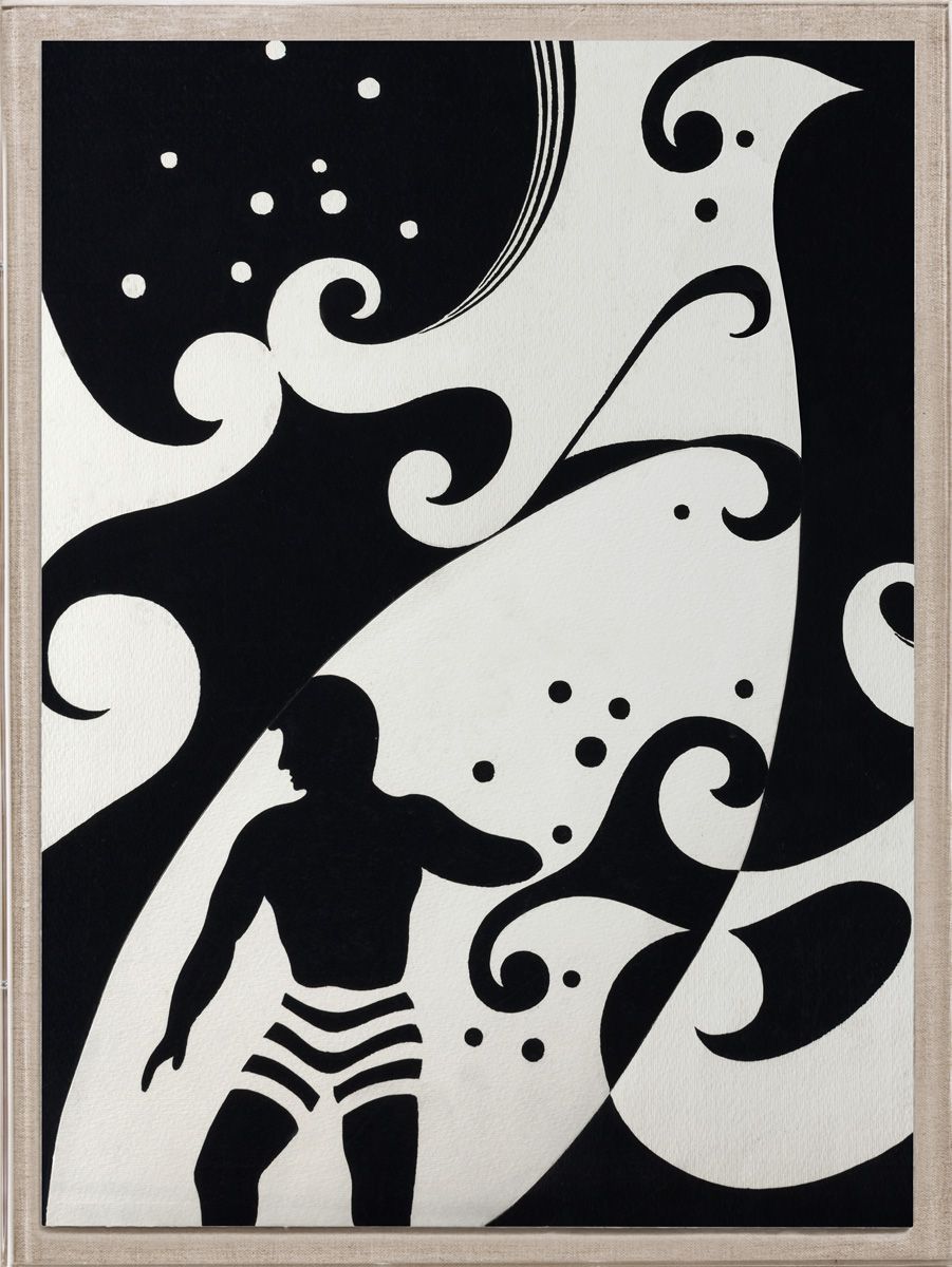 Natural Curiosities Modern Paradise Surfers Art, 1