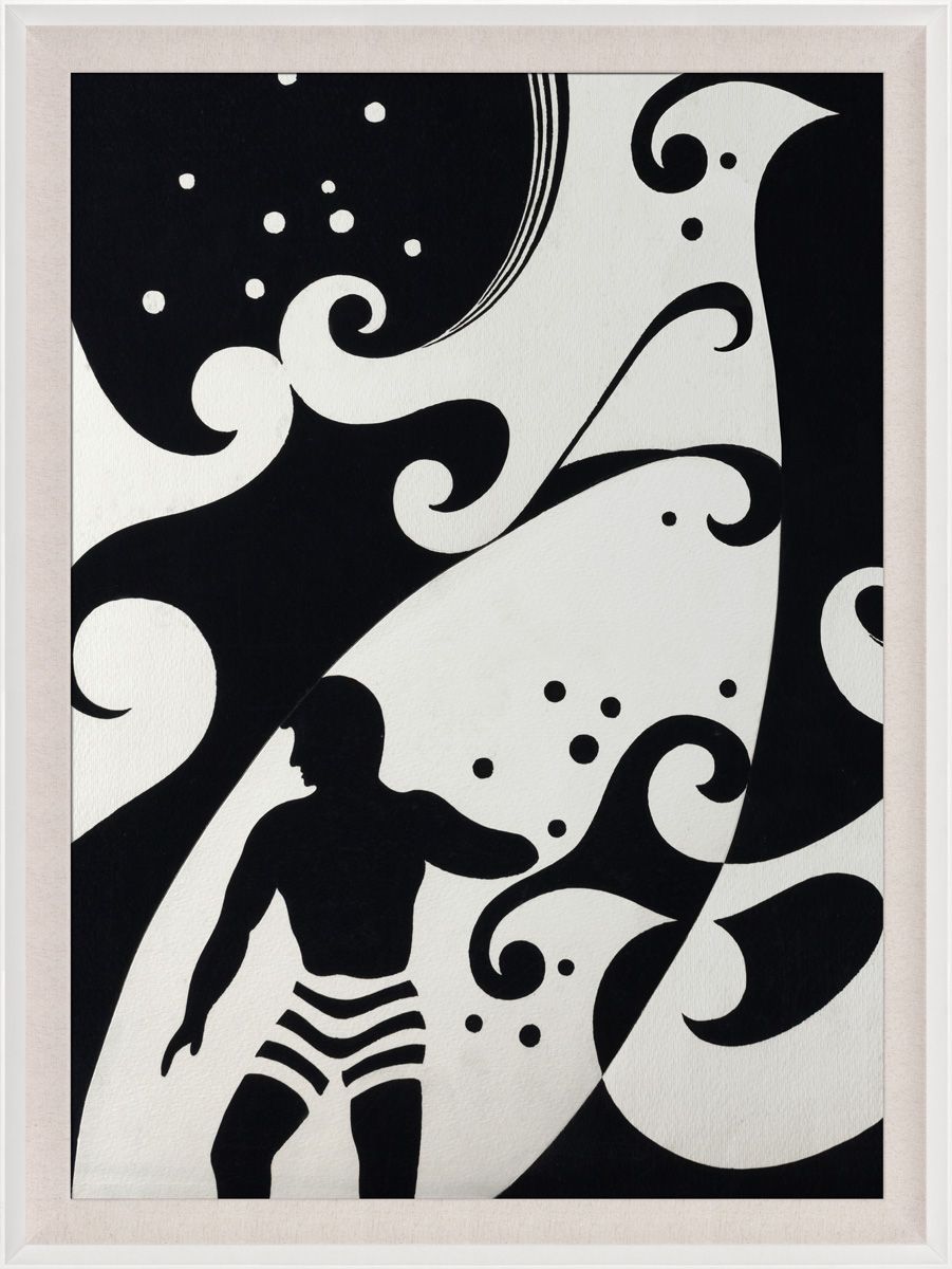 Natural Curiosities Modern Paradise Surfers Art, 1