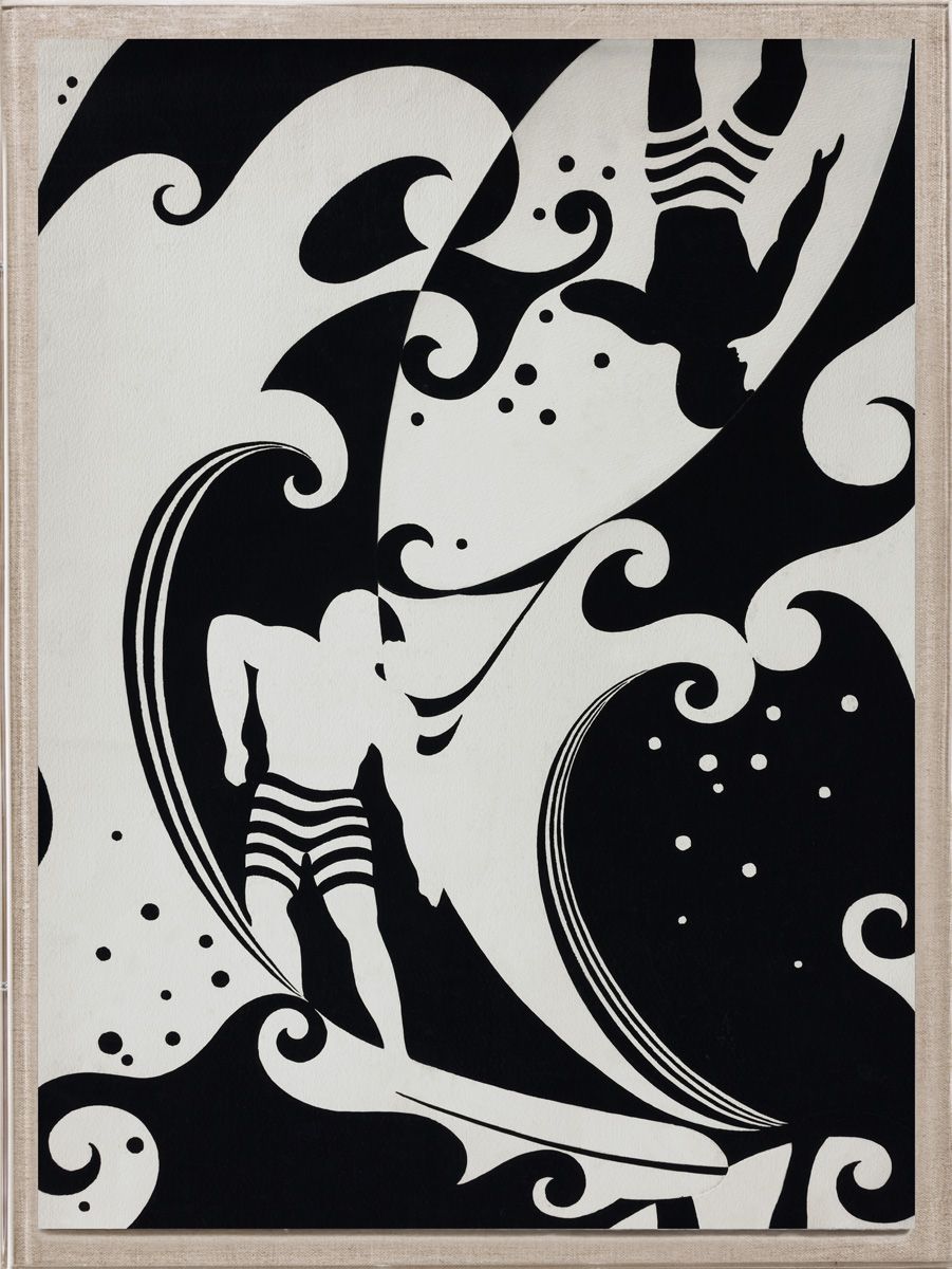 Natural Curiosities Modern Paradise Surfers Art, 2