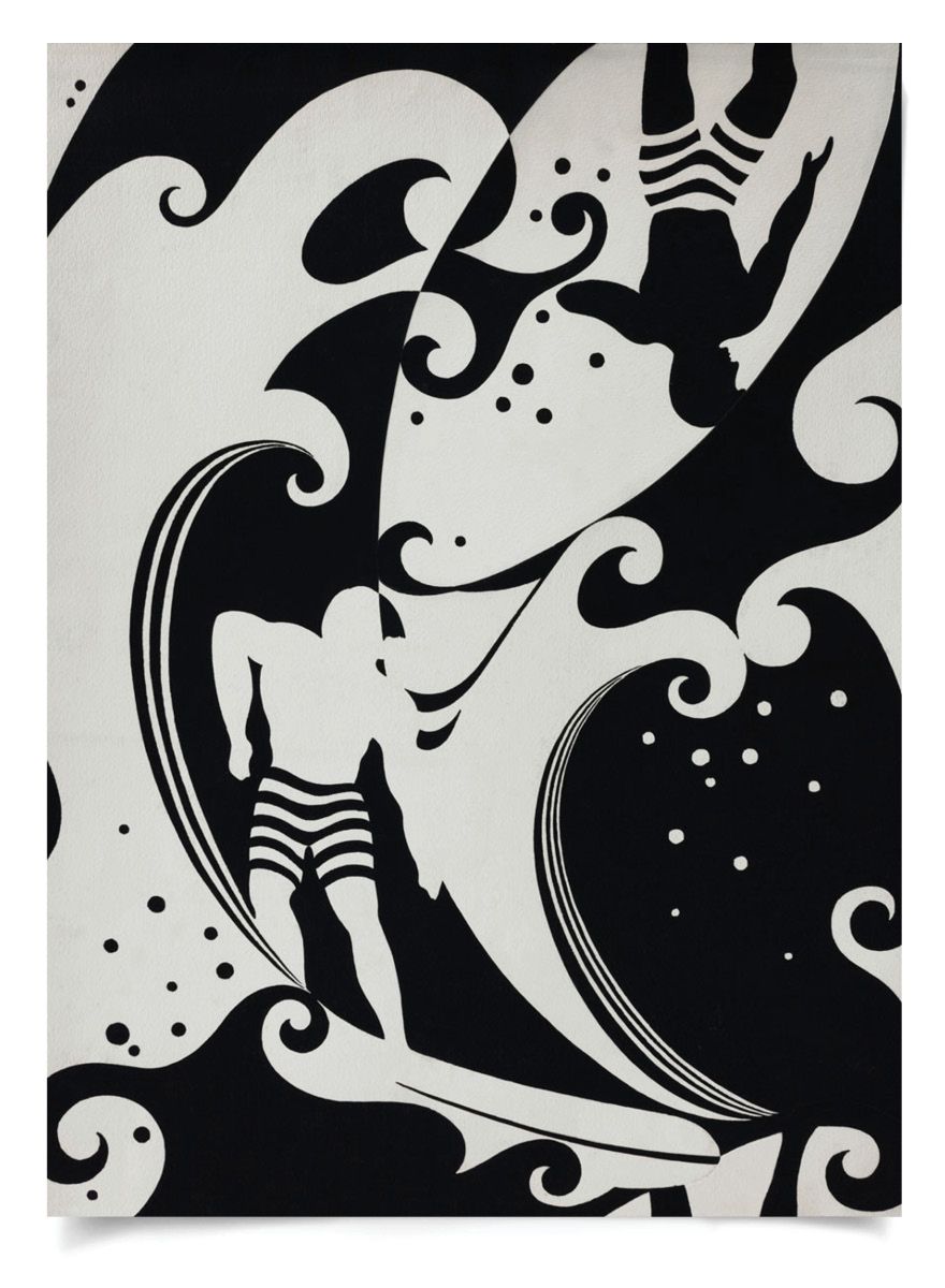 Natural Curiosities Modern Paradise Surfers Art, 2