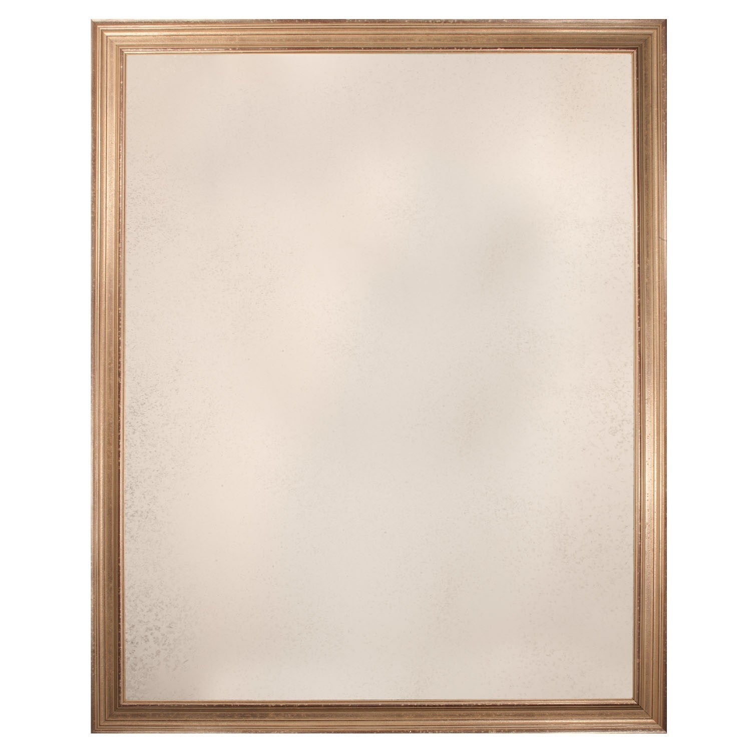 Michael S. Smith Wood Rectangular Antique Textured Silver Mirror