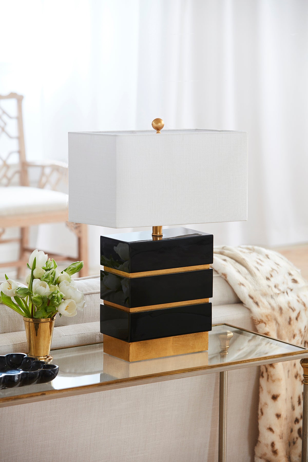 San Simeon Table Lamp in Black by Couture