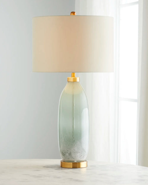 Old World Designs Carley Green Glass Lamp