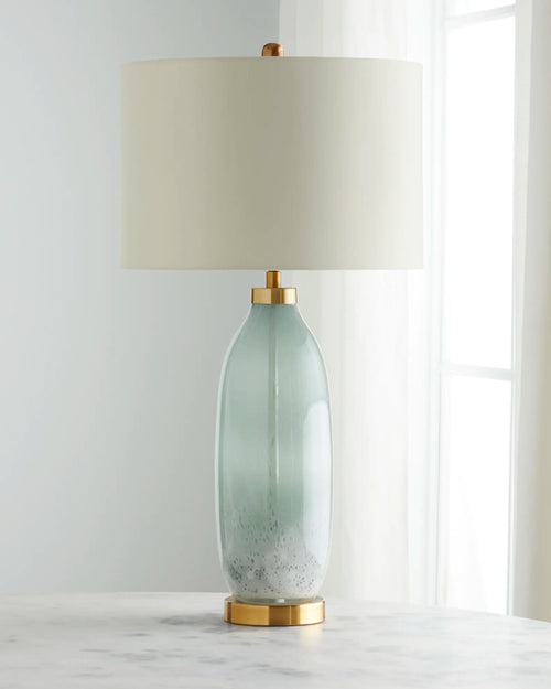 Old World Designs Carley Green Glass Lamp