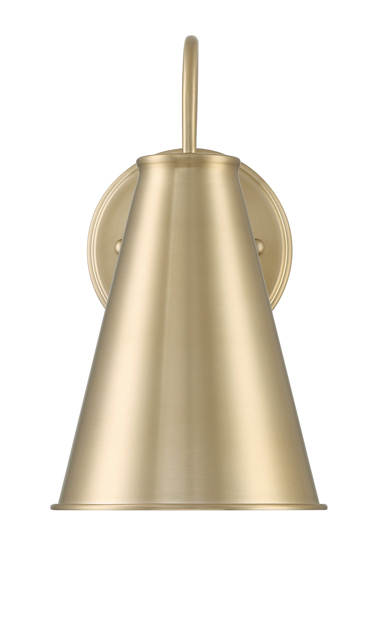 Lumanity Lincoln Tapered Metal 7" Dome Antique Brass Wall Sconce Light