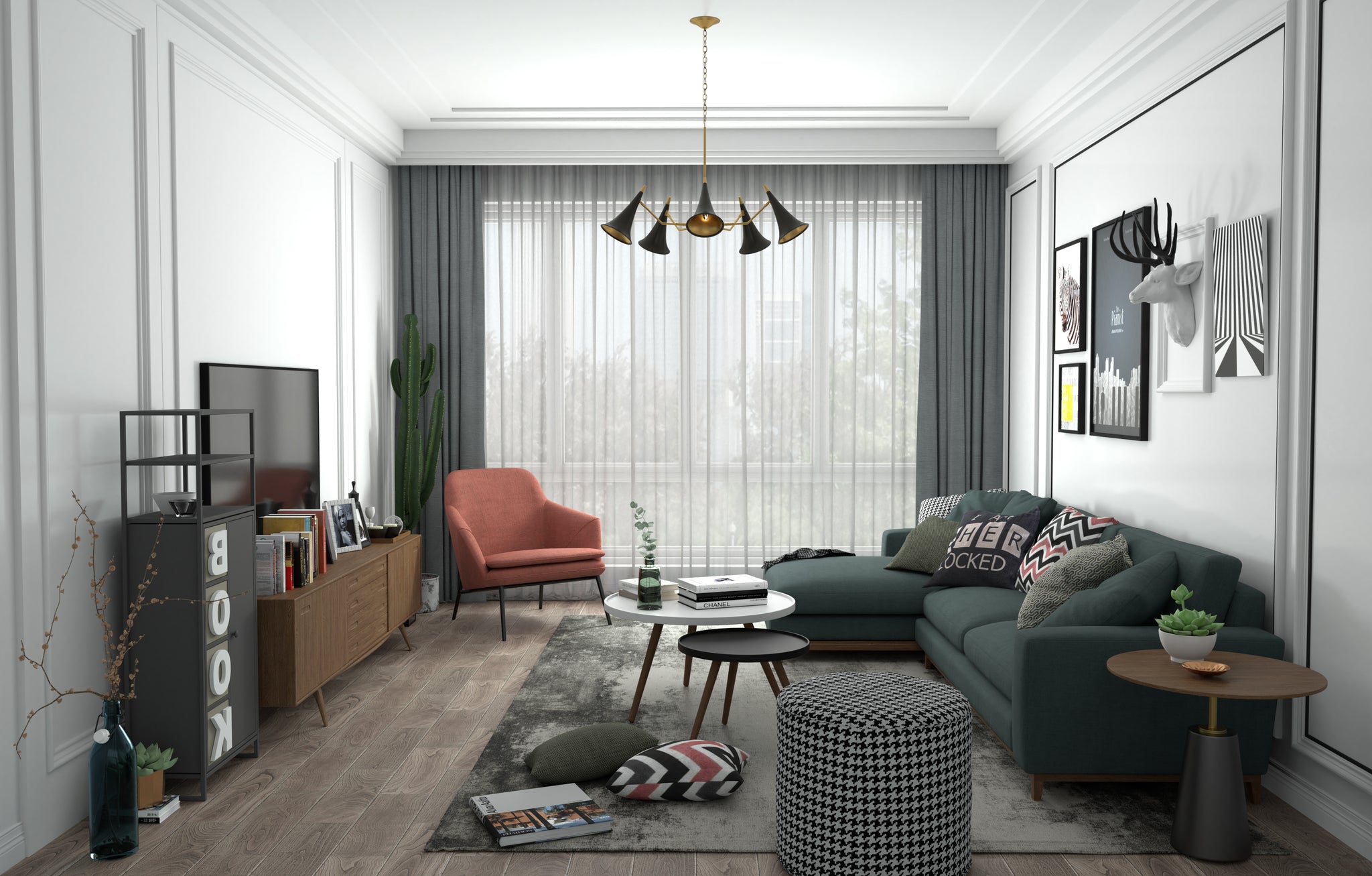 Lumanity Clarion 5 Light Statement Modern Chandelier