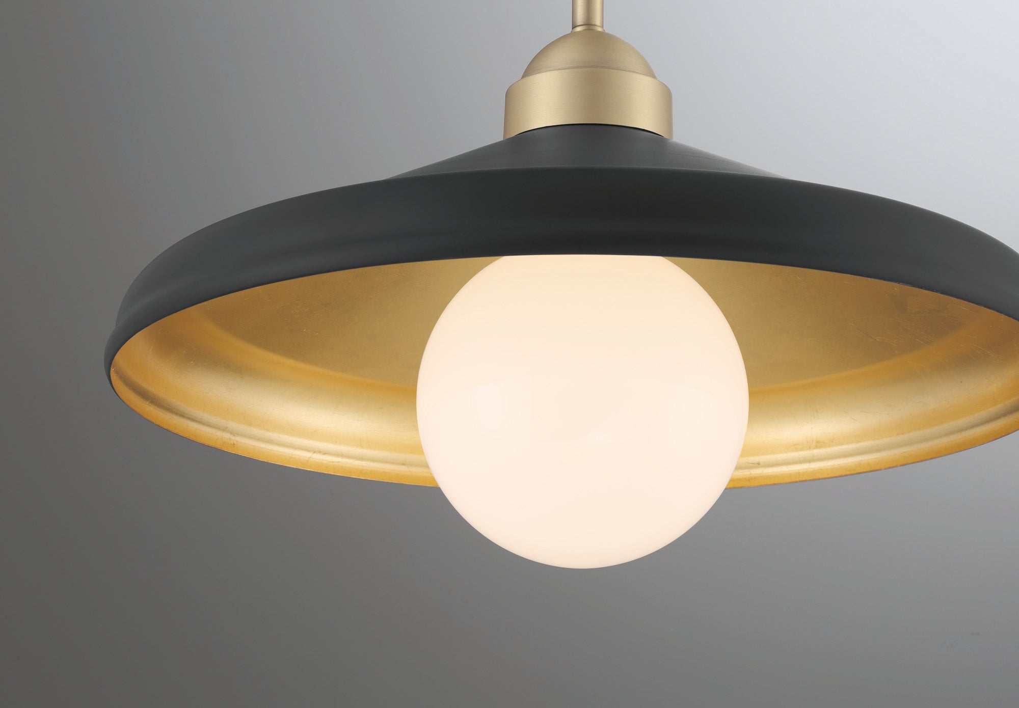 Lumanity Brooks Matte Black 14" Semi Flush Mount Ceiling Barn Light