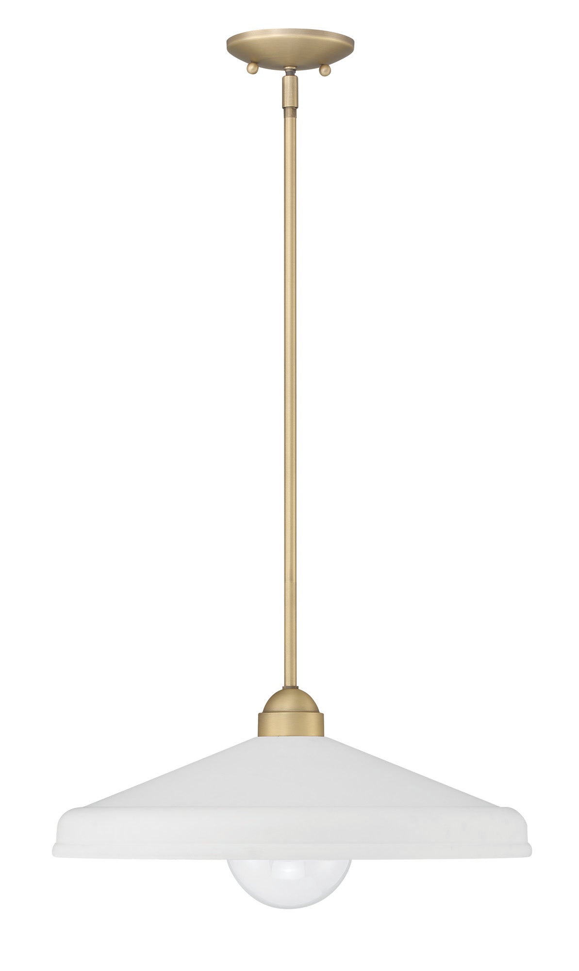 Lumanity Brooks Matte White 18" Adjustable Barn Light Pendant