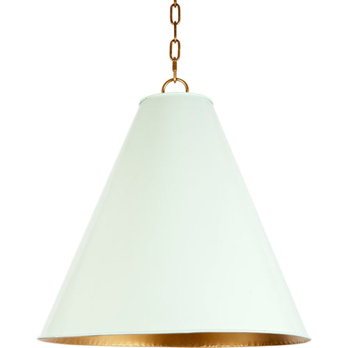 Light Blue Metal Lamp Shade Pendant by Old World Design