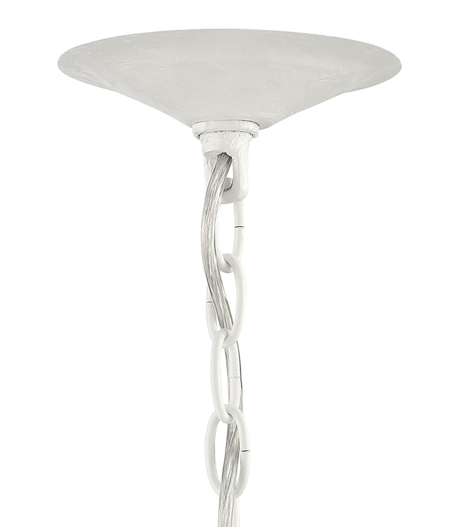 Lumanity Eclipse 2 Light Contemporary White Oval Chandelier