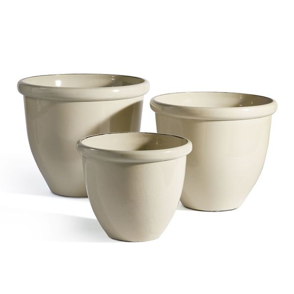 Glazelite Garden Pots, Set Of 3