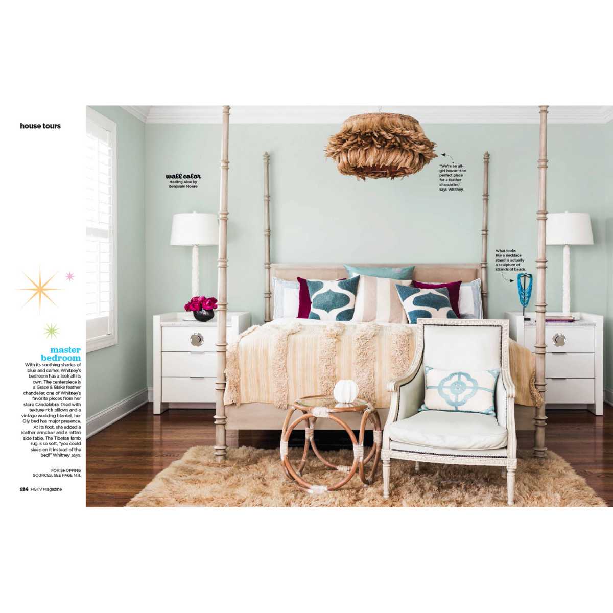 Jamie Dietrich Feather Chandelier, Teal