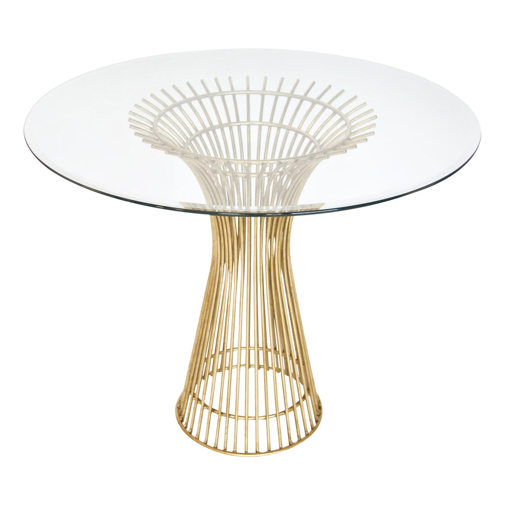 Worlds Away Powell Cafe Table With Glass Top