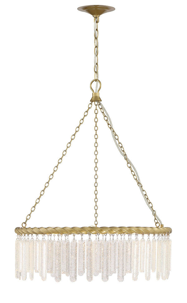 Lumanity Reverie Brass And Crystal 3 Light Circular Contemporary Chandelier